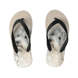 Tongs Enfants Peinture Havanaise (Gold Sable) - Art Chien origin