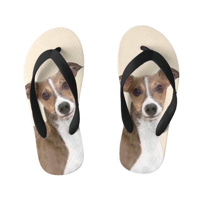 Tongs Enfants Peinture italienne Greyhound - Cute Original Chien (Semelle)