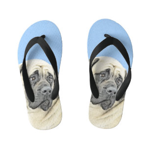 Tongs Enfants Peinture Mastiff (Fawn) anglaise - Art Chien origi