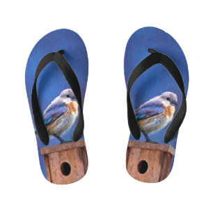 Tongs Enfants Peinture pour oiseaux bleus (femelle) - Art origin