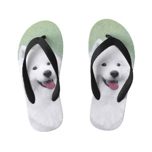 Tongs Enfants Peinture Samoyed - Cute Original Chien Art