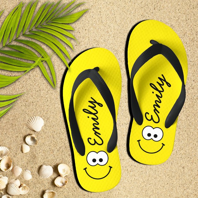 Tongs Enfants Personalized Yellow (Créateur téléchargé)