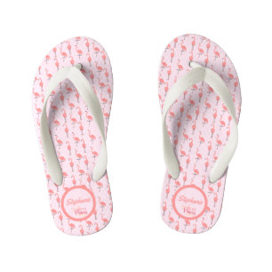 Tongs Enfants Personnaliser Motif Flamant Rose Petite Princesse