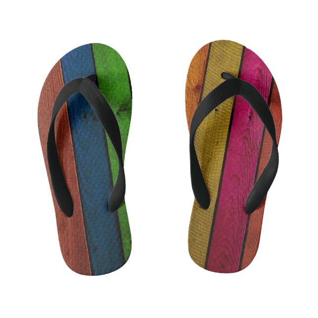 Tongs Enfants planches en bois de belle couleur (Semelle)