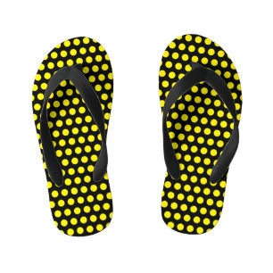 Tongs Enfants Points jaunes de bourdons Couleurs personnalisées