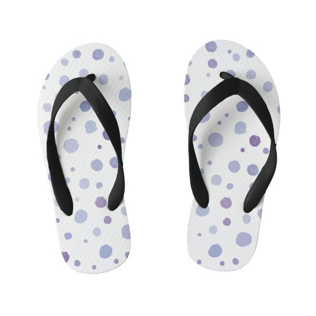 Tongs Enfants pois peints à la main (Semelle)