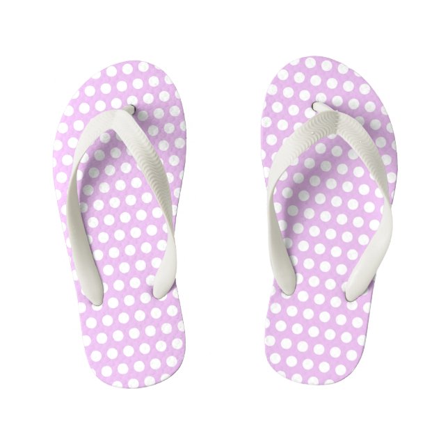 Tongs Enfants Pois rose (Semelle)