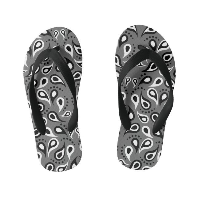 Tongs Enfants poupons gris paisley (Semelle)