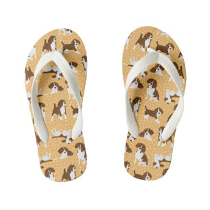 Tongs Enfants race de chien beagle - orange