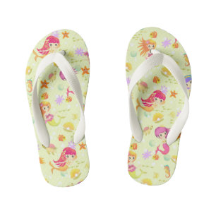 Tongs Enfants Sirènes vertes