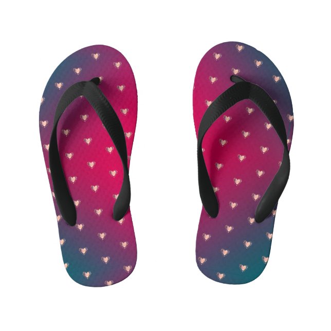 Tongs Enfants Smokey Purple avec Coeurs fantaisistes (Semelle)