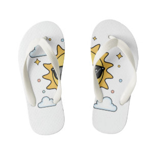 Tongs Enfants Soleil de Dessin Animé Souriant et Heureux - Solei