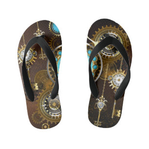 Tongs Enfants Steampunk Rusty Background