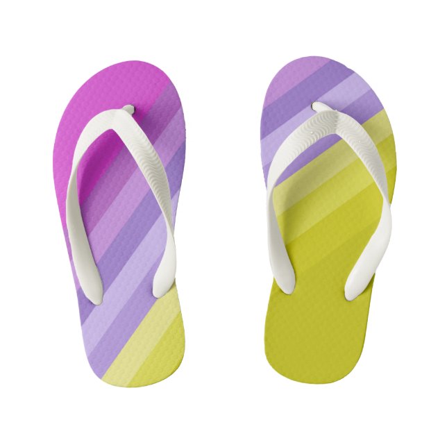 Tongs Enfants Striqué, lumineux, arc-en-ciel (Semelle)