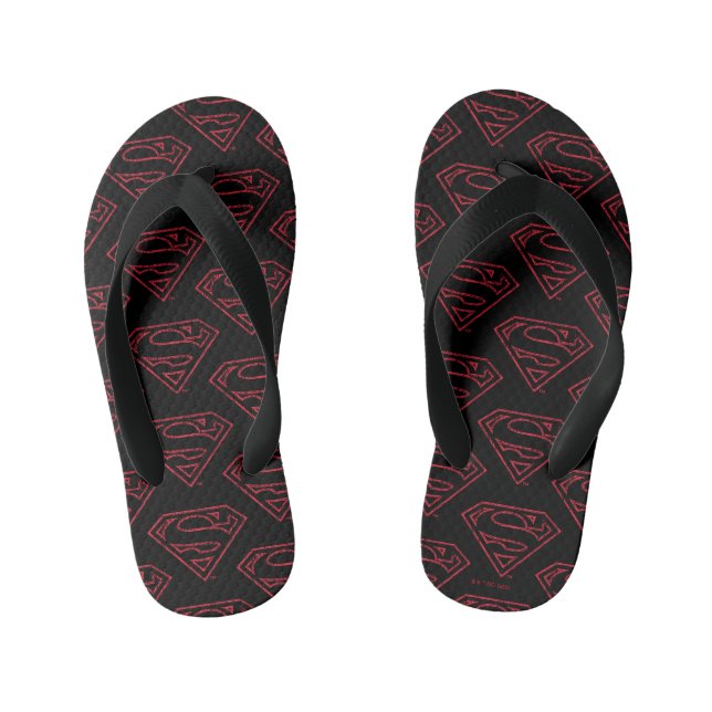 Tongs Enfants Superman S-Shield | Logo en ligne rouge (Semelle)