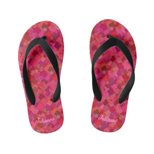 Tongs Enfants Tournes Motifs tendance Hot Rose rétro