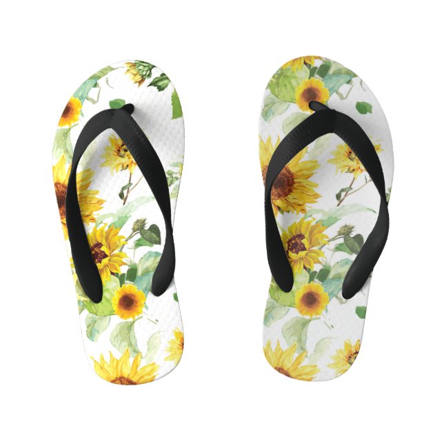 Tongs Enfants Tournesol aquarelle (Semelle)