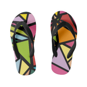 Tongs Enfants Triangles colorés motif 3