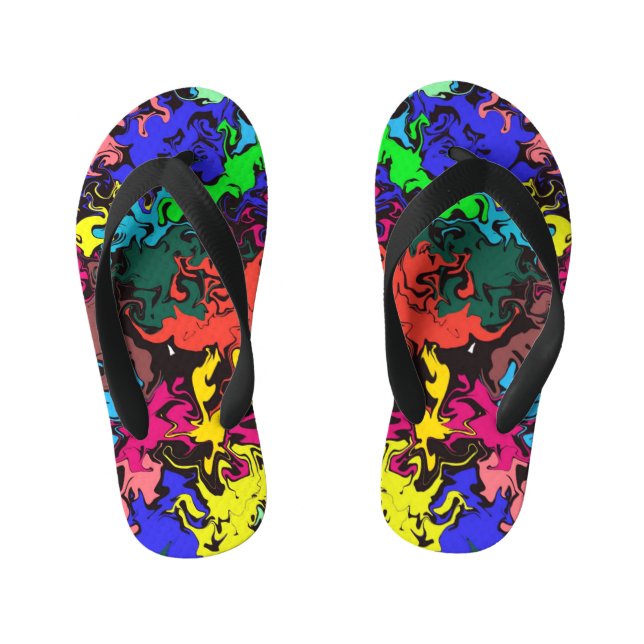 Tongs Enfants Twirls colorés Abstraits / (Semelle)