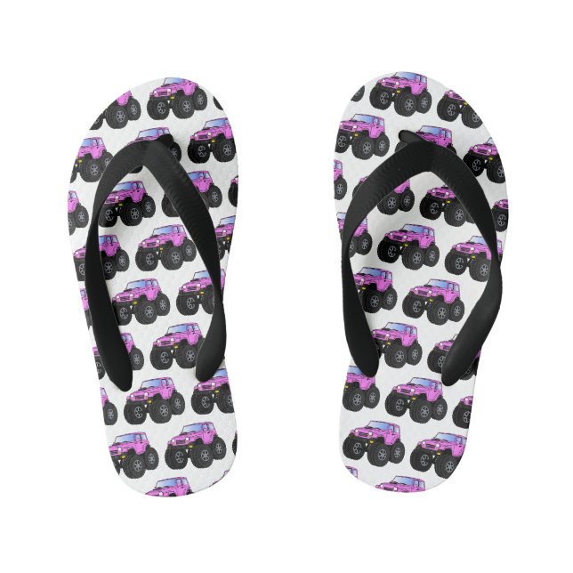Tongs Enfants Un Pink Monster Cartoon (Semelle)