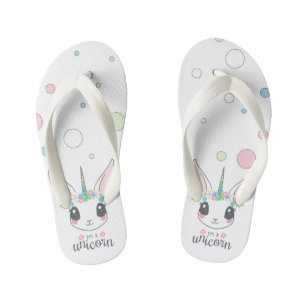 Tongs Enfants Unicorne et Pois