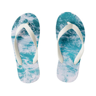 Tongs Enfants Vagues de l'océan bleu