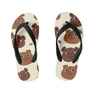 Tongs Enfants Visage drôle d'ours