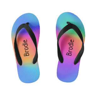 Tongs Enfants Vivid Holographique Personnalisé Enfants Flip Flop