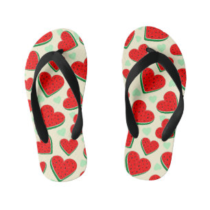 Tongs Enfants Watermelon Heart Valentine's Day Free Palestine
