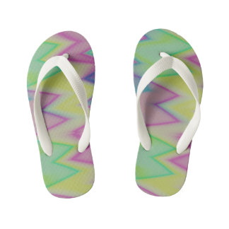 Tongs Enfants Zigzags arc-en-ciel