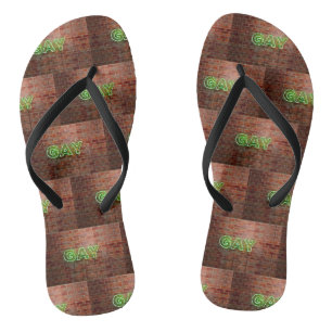 Tongs Enseigne néon gay illuminée SlipperyJoe lumineuse 