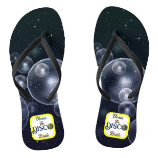 Tongs Épouse Discothèque Retro Personnalisée Bachelorett