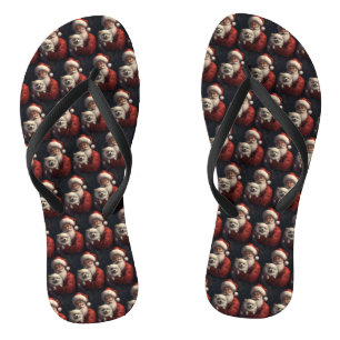 Tongs Eskimo américain avec le Père Noël Fête de Noël fe