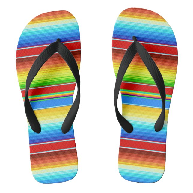 Tongs Espagnol traditionnel couvrant mexicain vibrant (Semelle)