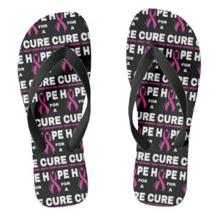 Tongs Espoir de guérison...Cancer du sein