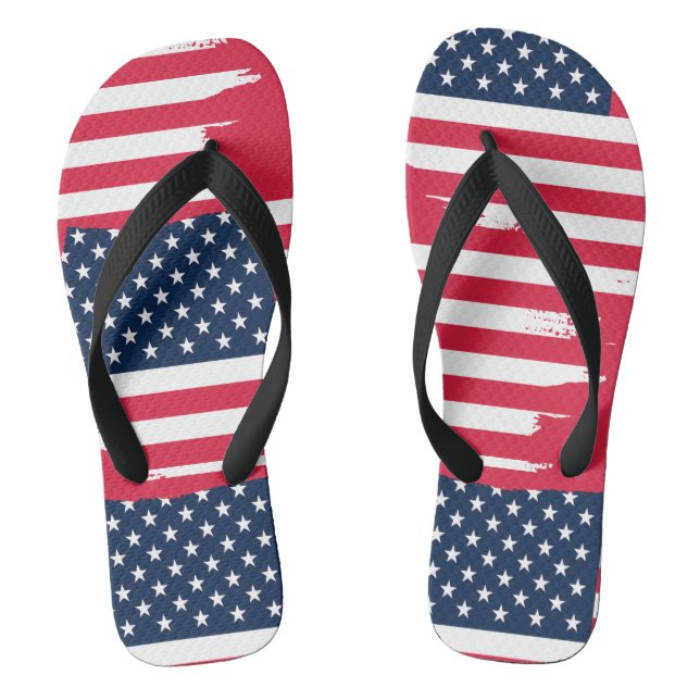 Tongs États-Unis d'Amérique Drapeau vieux grunge (Semelle)