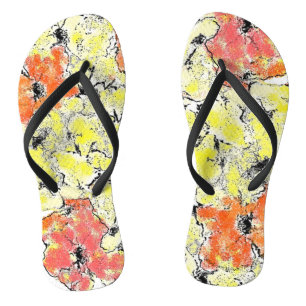Tongs Été dans des fleurs sauvages d'automne