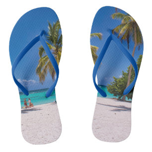 Tongs Été de vacances en famille sur la plage personnali