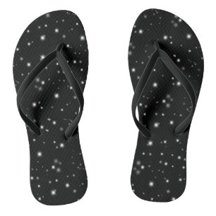Tongs Étincelles de lumière noir et blanc