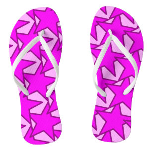 Tongs Étoile géométrique moderne - violet et rose