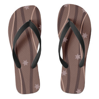 Tongs Étoiles de chocolat et Motif rayé