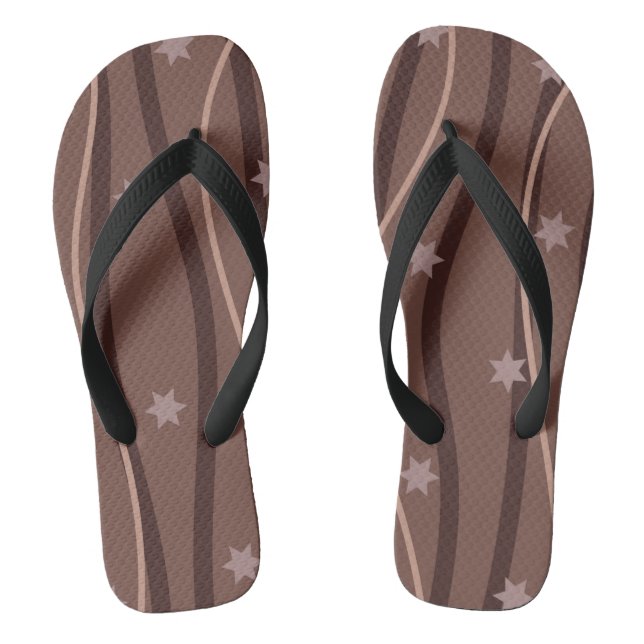 Tongs Étoiles de chocolat et Motif rayé (Semelle)