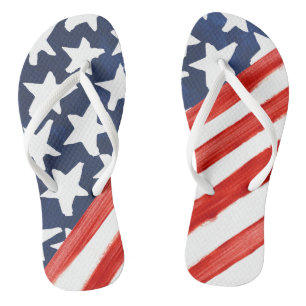 Tongs Étoiles Rayures Drapeau Américain Patriotique