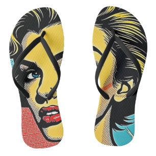 Tongs Femme Pop Art audacieuse définie