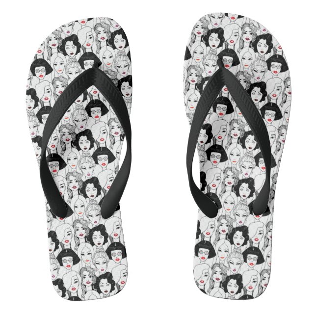 Tongs Femmes avec Motif en bâton (Semelle)