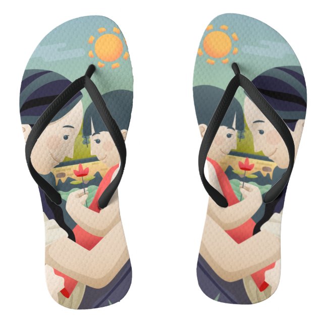 Tongs Fête de la mère et de l'enfant | Retourner les vol (Semelle)
