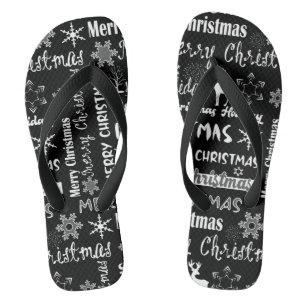 Tongs Fêtes de Noël, motif de Noël