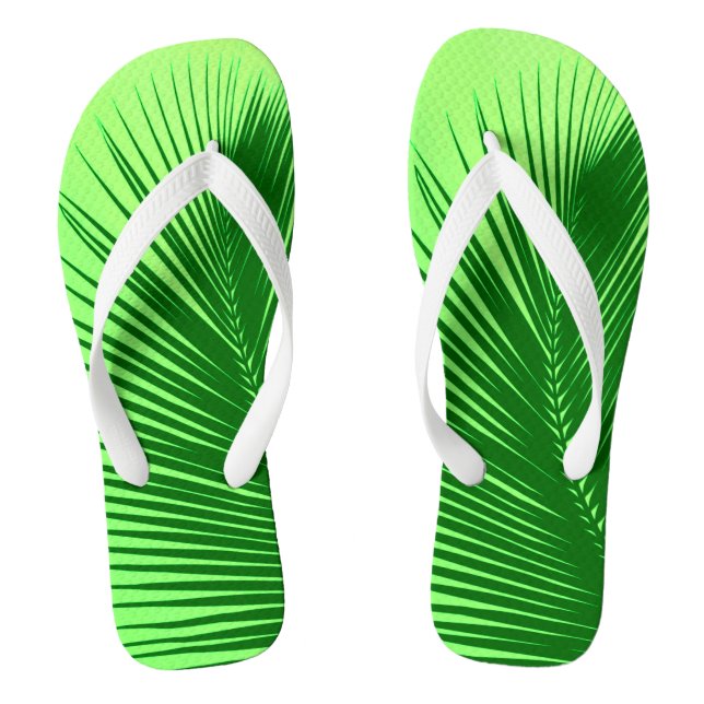 Tongs Feuille de palme - émeraude et vert citron (Semelle)