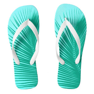 Tongs Feuille de palme - Turquoise et aqua