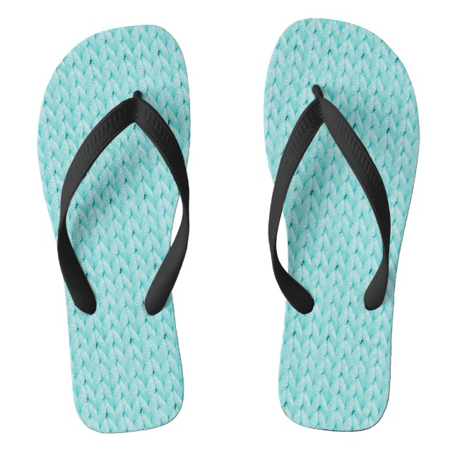 Tongs Feuilles à feuilles de texture turquoise (Semelle)